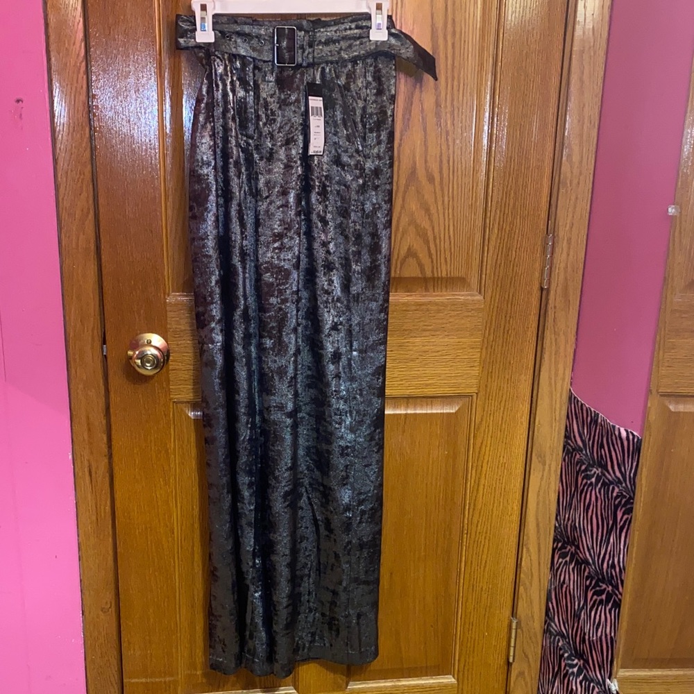 New BCBGMaxAzria Shimmering Charcoal Trousers